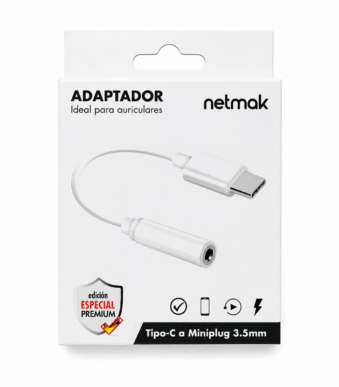 ADAPTADOR TIPO C A PLUG AUDIO NM-TC55