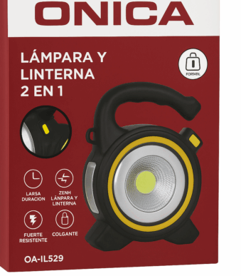 lampara solar recargable con linterna onica oa-il529