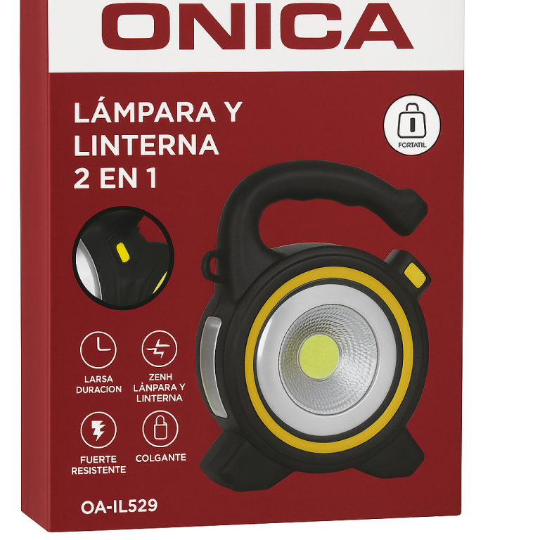 lampara solar recargable con linterna onica oa-il529