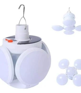 Lampara Tipo Bombilla Solar Recargable Usb 5 Luces OFERTA - sin gancho