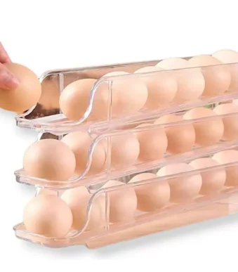 Huevera 3 Niveles Organizador Huevos Bandeja 21 Unid