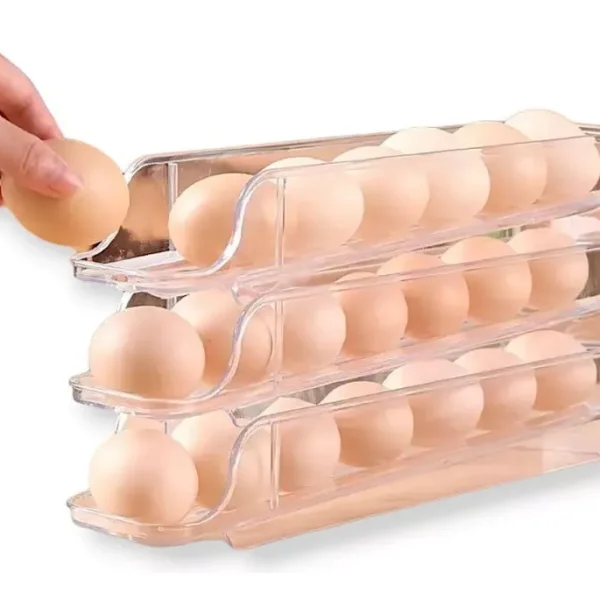 Huevera 3 Niveles Organizador Huevos Bandeja 21 Unid