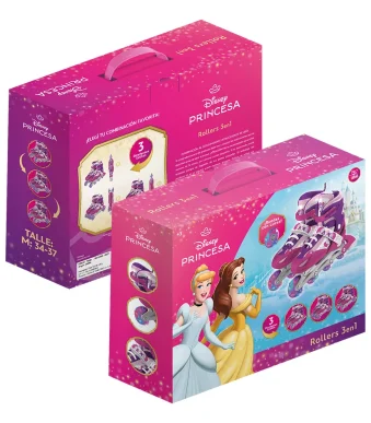 Rollers o patines Disney Princesa Extensibles 3 En 1 Con Luz talle s 30 al 33 OFERTA SIN CAJA