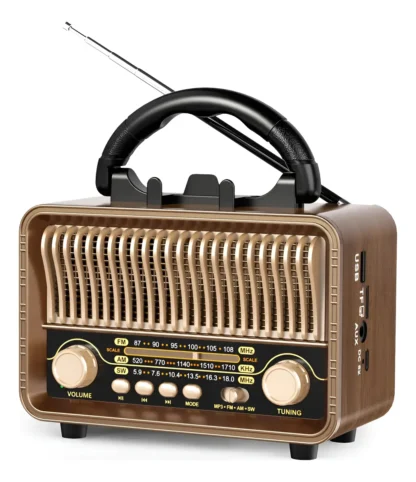 Radio Vintage Portátil Bluetooth Retro Meier 1232bt
