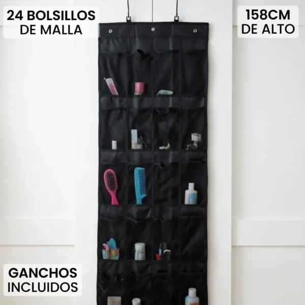 ORGANIZADOR COLGANTE PUERTA 24 BOLSILLOS TELA - DL2367