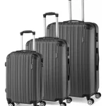 Set De Valijas Rigidas Beone X 3 Unidades 20'' 24'' 28'' Gris