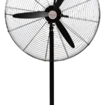 Ventilador Semi Industrial 24 Pulgadas 2en1 Pie Pared Kanji 60.96 Cm Negro Negro Metal