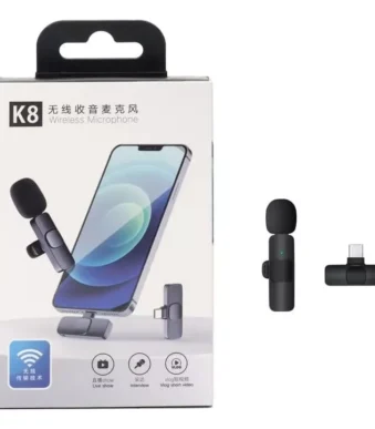 microfono corbatero inalambrico tiktok  tipo c+iphone k8 mod4890