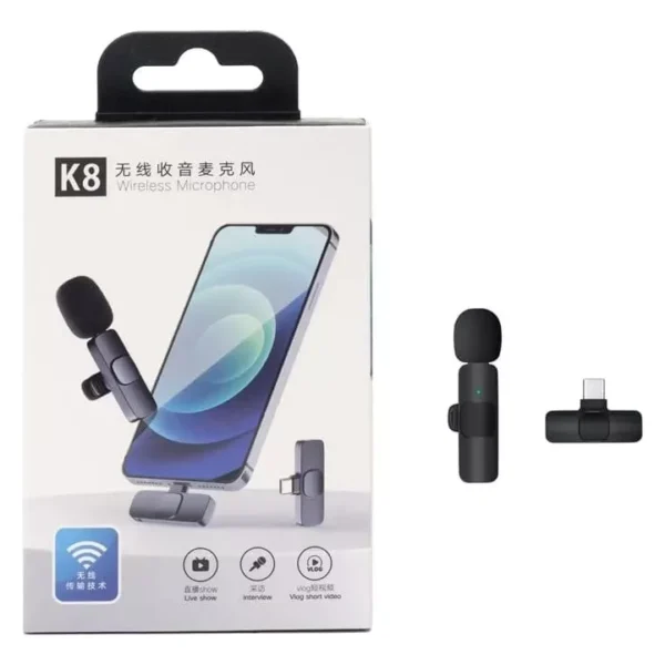 microfono corbatero inalambrico tiktok  tipo c+iphone