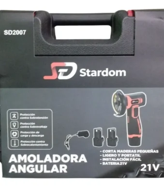 Amoladora Angular Vertical Stardom Sd2007 inalambrica con bateria recargable