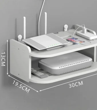 ESTANTE FLOTANTE DOBLE PARA ROUTER CAJA DE TV MULTIUSO ORGANIZACIÓN - DL2326