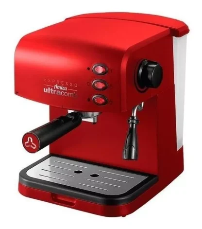Cafetera Ultracomb CE-6108 automática roja expreso 220V