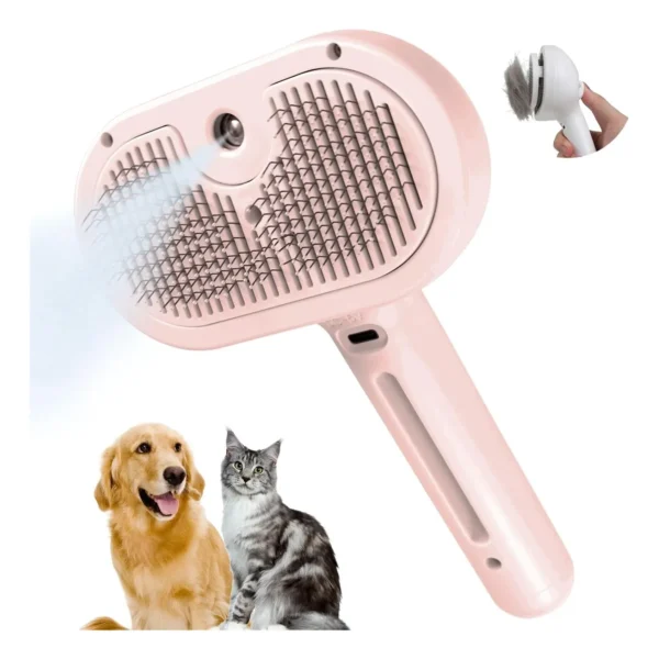 Cepillo Demascotas s Autolimpiante rociador