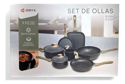set de ollas 9 piezas or-ck250 oryx