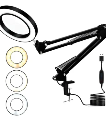 VELADOR LAMPARA LED LUPA 3 TONOS RETRACTIL MELECH-60