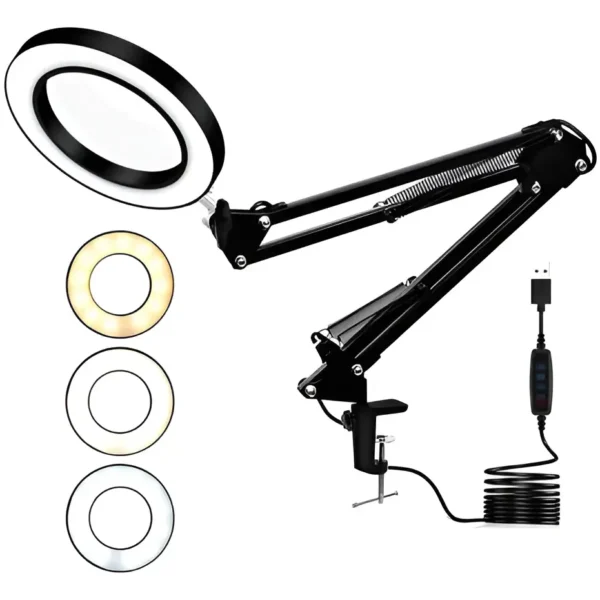 VELADOR LAMPARA LED LUPA 3 TONOS RETRACTIL MELECH-60