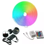 Manguera Tira Luces Neon Led Rgb 5mts Fuente Y Controladora