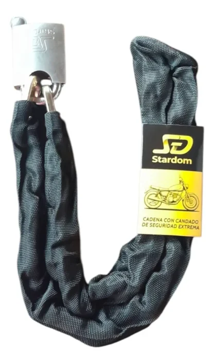 Linga Seguridad C/candado Cadena Cubierta Tela X 1m Negro