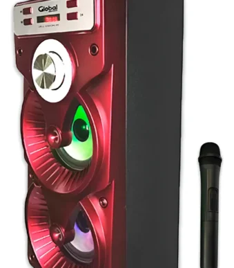 PARLANTE TORRE 2X10W GLOBAL SBL11 CON MICROFONO LIQUIDACION