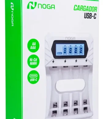 CARGADOR DE PILAS CON PANTALLA PARA 4 PILAS AA O AAA NG-6000C TIPO C