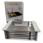 Rejilla Escurridor Para Fregadero Retráctil Acero Inoxidable Color Plateado cod 5896