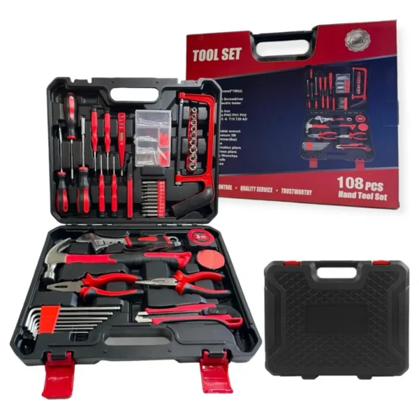 Caja Herramientas 108 Piezas Manuales Completa Maletin