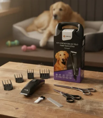 Maquina De Corte Peluqueria Mascotas 5 En 1 Set Profesional Negro CP1035