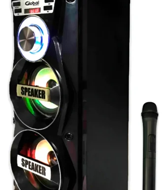 PARLANTE TORRE 2X10W GLOBAL SBL12 CON MICROFONO LIQUIDACION