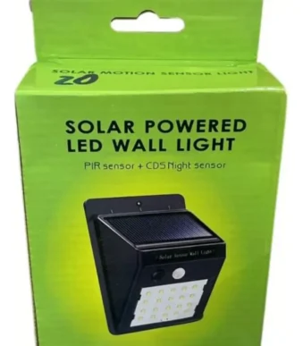 Foco Lámpara Solar De Pared NegroFoco Lámpara Solar De Pared Negro bk-30