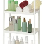 Carrito Multifuncional 4 Estantes Baño/cocina C/ Ruedas Beige JK-2399