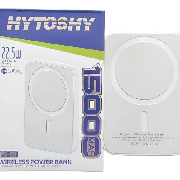 Cargador Portátil Inalambrico Qi Magnético Powerbank hytoshy pb-50