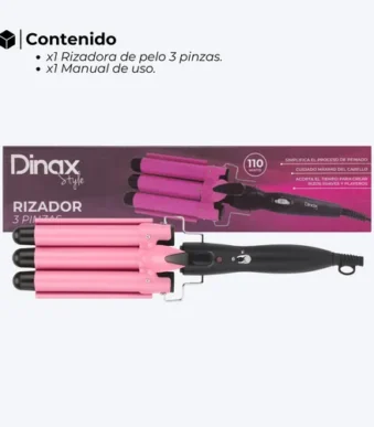 Buclera Rizador De Pelo Cabello Triple 3 Tubos Rulos