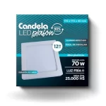 Plafon led aplicar cuadrado 12w frio candela (6837)