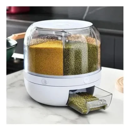 DISPENSADOR DE ALIMENTOS 6 COMPARTIMENTOS GIRATORIO