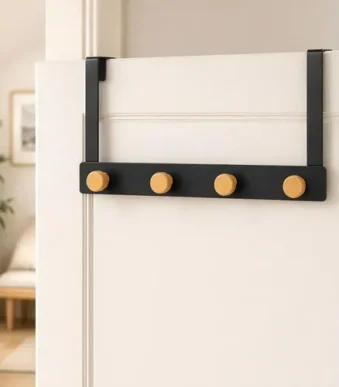 PERCHERO PARA PUERTA DE HIERRO Y MADERA  WWM04