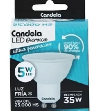 DICROICA LED 5W BLANCA FRIA CANDELA (6811)