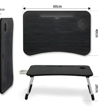 WWW01 MESA DE MADERA PORTATIL PARA NOTEBOOK (60CM X 40CM)