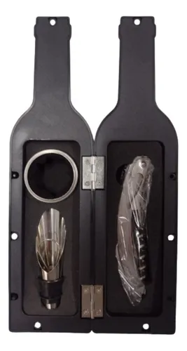 set para descorchar vino con presentacion en botellla cod 790