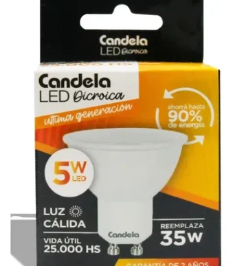 DICROICA LED 5W BLANCA FRIA CANDELA (6811)