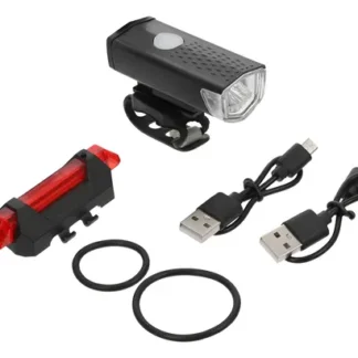 Farol Delantero + Baliza Trasera P/bici Motes ext0247 Usb.