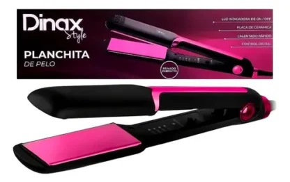 Planchita De Pelo Cabello Pantalla Digital Temperatura Ajustable Dinax