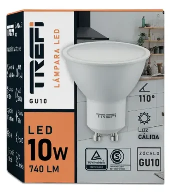DICROICA LED GU10 10W CALIDA TREFI