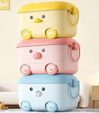 CAJA ORGANIZADORA CON TAPA Y RUEDAS INFANTIL TAMAÑO GRANDE - DL2345