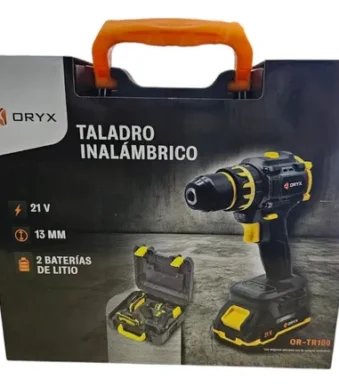 Taladro Inalámbrico Percutor Atornillador 2 Baterias Maletin OR-TR100