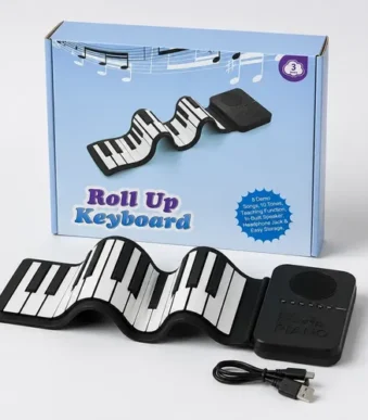 PIANO TECLADO ELECTRÓNICO PILAS 37 TECLAS INFANTIL DESPLEGABLE