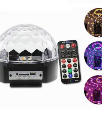 magick ball - media esfera con parlante y luces rgb con control