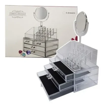 ORGANIZADOR DE MAQUILLAJE CON ESPEJO