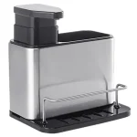 Organizador De Esponja Y Dispenser Jabón Para Cocina Baño Plateado by886/by668