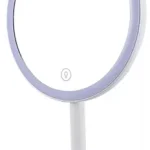 espejo con led dinax redondo con pie dxeplicir