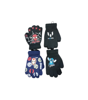 GUANTES DE INVIERNO INFANTILES CON DISEÑO 14-15CM DISEÑOS SURTIDO PRECIO POR DOCENA